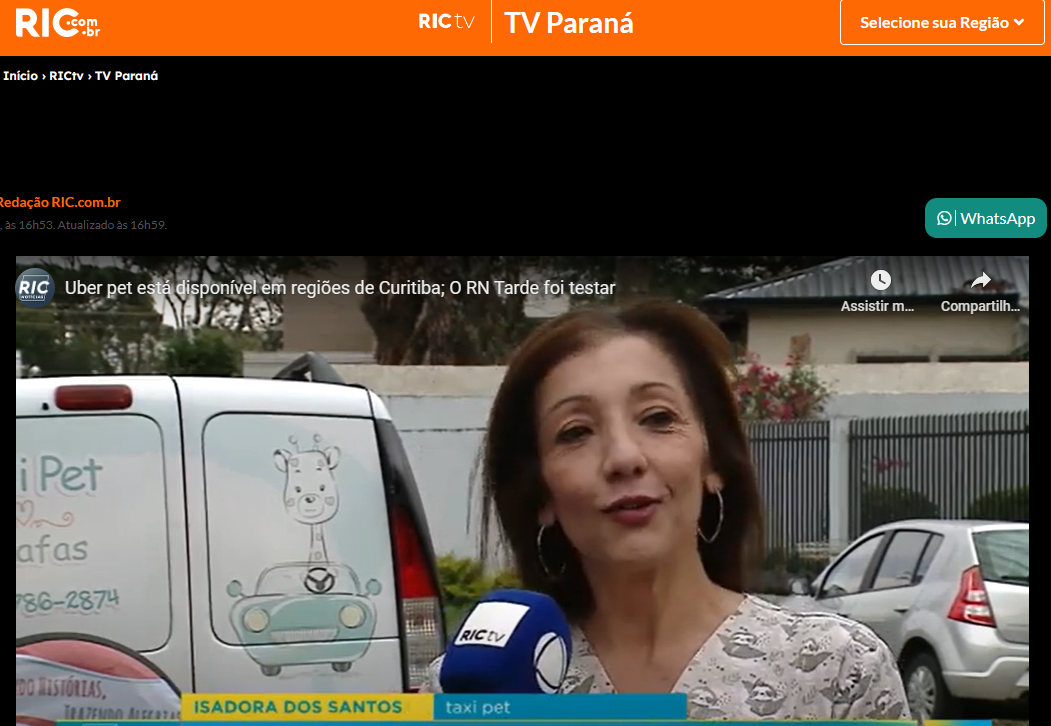 Entrevista RIC TV — Táxi Pet Girafas