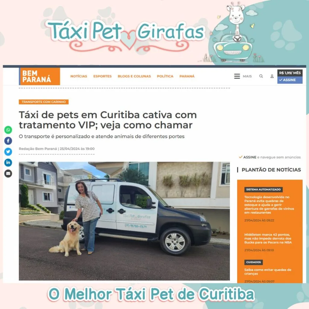 Matéria Bem Paraná — Táxi Pet VIP em Curitiba